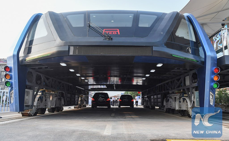 The straddle bus in better times. Photo Credit: Xinhua